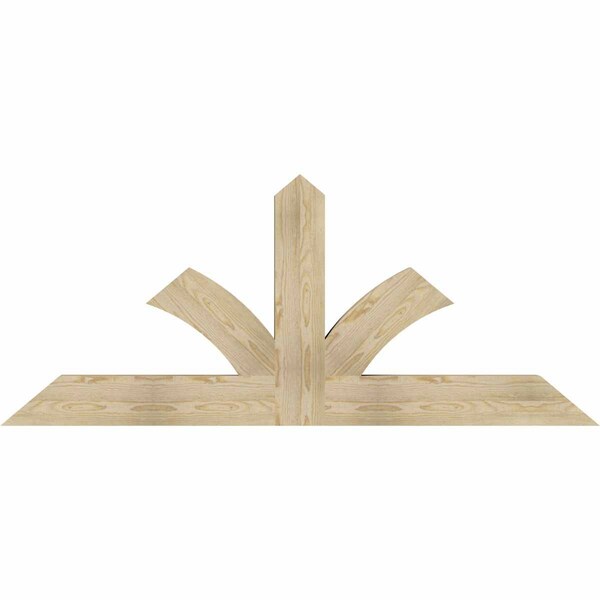 Ekena Millwork Richland Rough Sawn Timber Gable Bracket, Douglas Fir, 72"W x 30"H x 4"D x 6"F, 10/12 Pitch GBW072X30X0406RIC00RDF - main